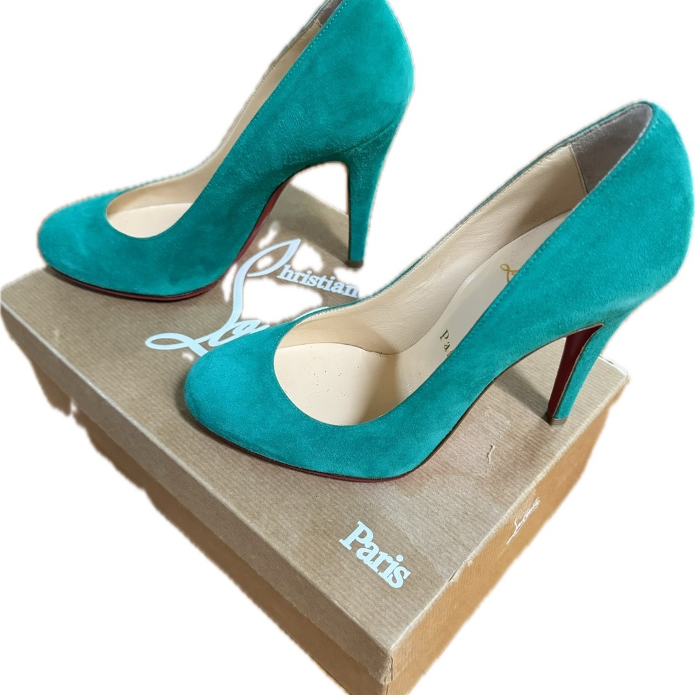 Christian LouBoutin Ron Ron 100 Suede Pumps Size 36